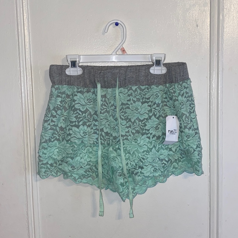 Grey and Mint Green shorts
